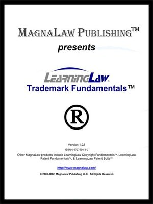 cover image of LearningLaw Trademark Fundamentals